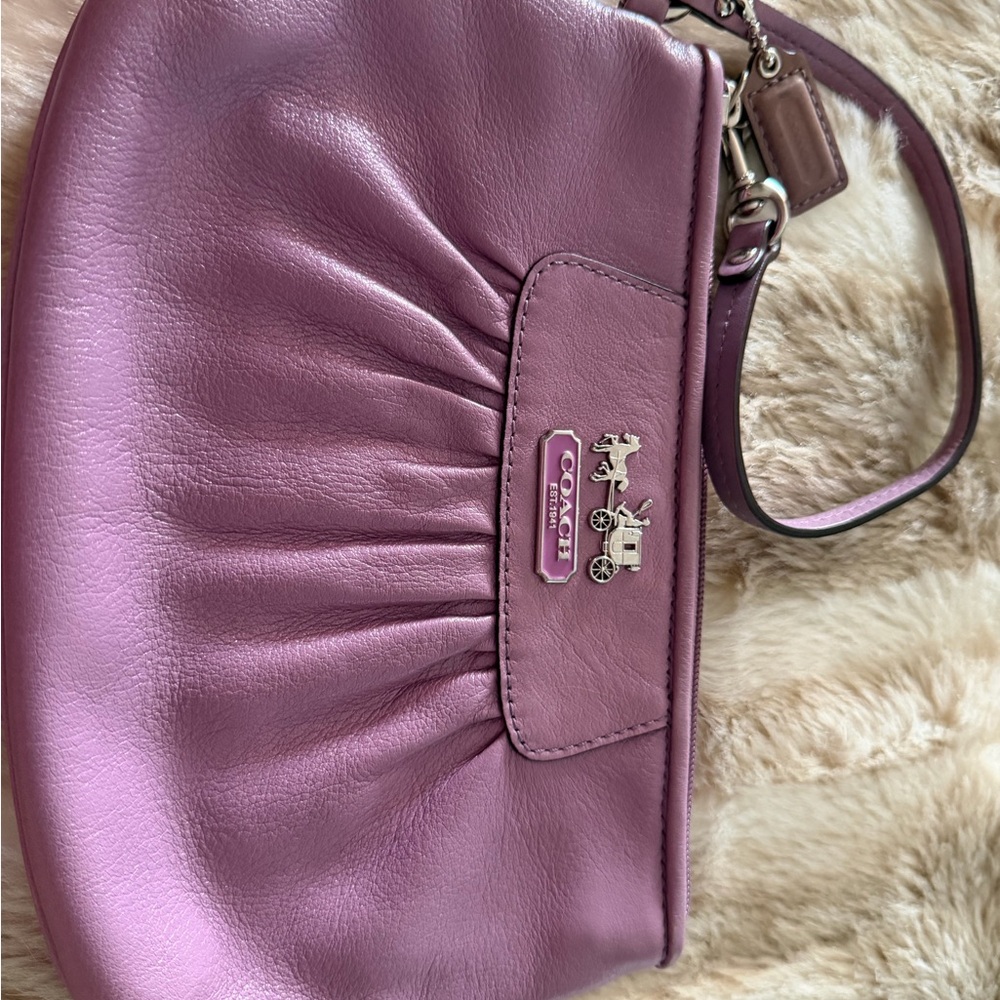 Coach Lilac Leather Wristlet